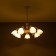 Suspended chandelier Citilux "Latur" CL413270, 46x33 cm, 7x75W, E27, white color