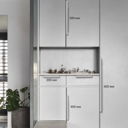 Pension end Cappio RP100SC, L = 200 mm, matte chromium, 4 pcs.-1