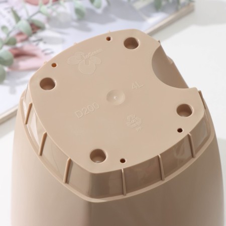 Flower pot with basal watering amsterdam, 4 l, color milk chocolate-5