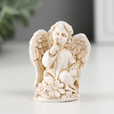 Souvenir Polystone "Angelka sits on flowers" MIX 3x4x4.5 cm-2