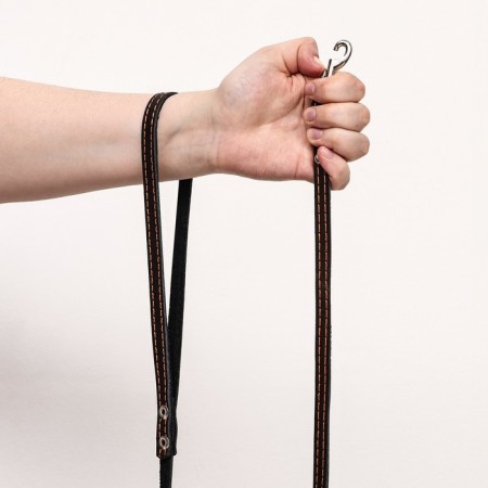 Leather leather single -layer, driven, 1.37 m x 1 cm, black-6