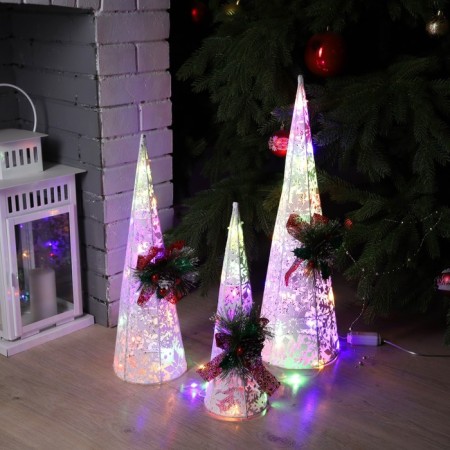 LED figure "Color cones" 40, 50, 60 cm, textiles, metal, 220 V, glow of multi-2