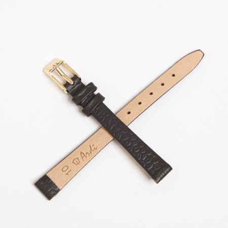 Watch strap, female, 10 mm, harness 65 mm, larynx 105 mm, genuine leather-1