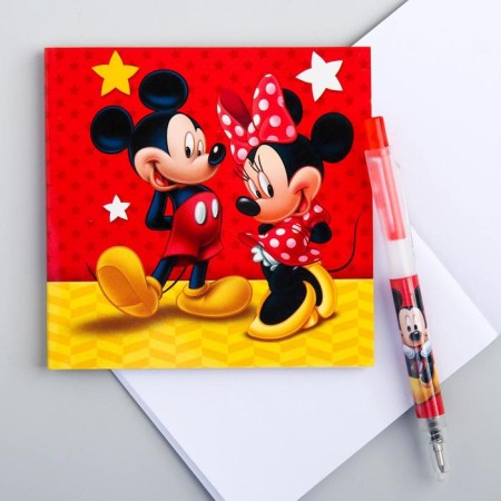 Notepad with a pen, Mickey Mouse and his friends-2