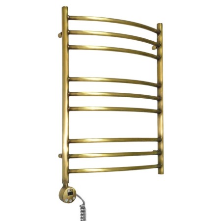 Domoterm electric heated towel rail "Calipso", 500 x 700 mm, 9 crossbars, lion, bronze-1