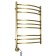 Domoterm electric heated towel rail "Calipso", 500 x 700 mm, 9 crossbars, lion, bronze