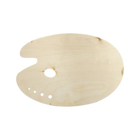 Oval wooden palette 27 x 38 cm, mix-5