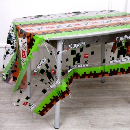 Single tablecloth "Pixels", 130 × 200 cm-2