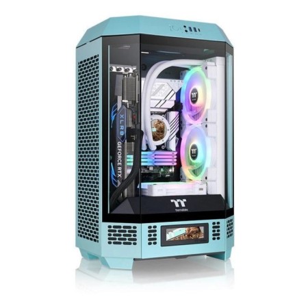 The case Thermaltake The Tower 300 Turquoise Blue without PSU Miniitx 7x120mm 5x140mm 2xusb3.0 1064980-1