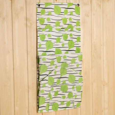 Wallwathered Organizer on eyelets 8 departments, Print Birch, 62x30 cm, felt