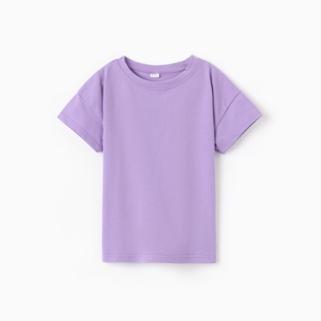 Baby T -shirt with a lowered shoulder, lilac color, height 104 cm