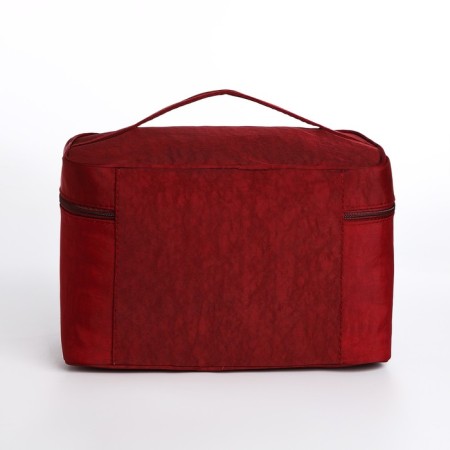 Cosmetic bag with lightning, burgundy color-1