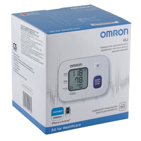 The tonometer on the wrist Omron RS2 HEM-6121-RU, automatic, cuff 13.5-21.5, 2HAAA-2