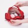 Cosmetic bag, 2 parts on lightning, red color