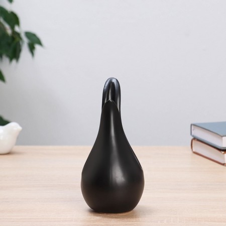VAZA Ceramics Table "Ellis" 17x8 cm, black-1