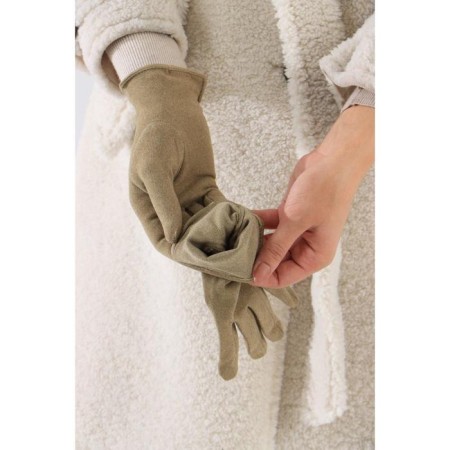 Gloves are female, dimensionless, without insulation, beige color-2