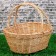 Basket "for apples", bottom: 19 × 26 cm, top: 30 × 35 cm, h = 15/35 cm, manual weaving, willow