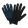 Garden gloves, x/b, knitting grade 7, 3 threads, size 9, with PVC dots, black