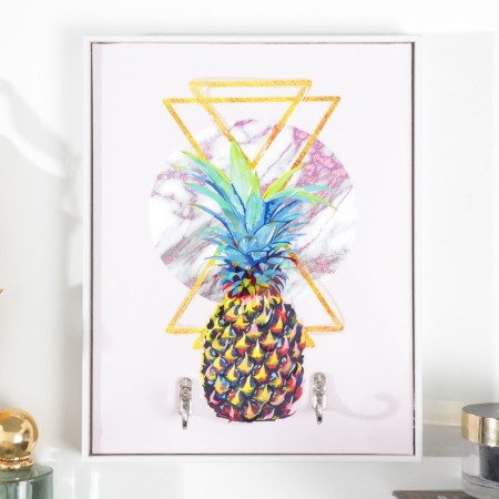 Decorative hooks 2 hooks "pineapple and geometry" 19x24 cm