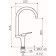 Kitchen mixer "RMS" SL122-017FO, single-leaf, 35 mm cartridge, brass, chrome