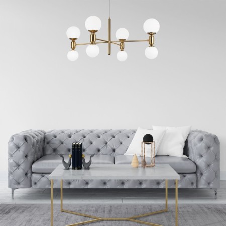 Ceiling Lamp Eurosvet Bubble 30182/8, E27, G9, 8x20W, 1000x760 mm, brass color-3