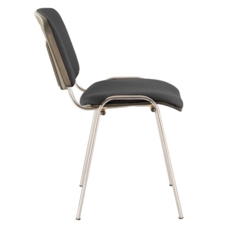 Stool for personnel and visitors to Brabix ISO CF-001, chrome frame, gray fabric with black-2