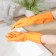 Gloves of household rubber shares, size m, 40 g, color mix