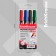 A set of permanent markers 4 colors, 0.8-2.2 mm, Erichkrause P-200, alcohol-based ink, mix