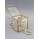 PET box with handles, gold, 10 x 10 x 10 cm