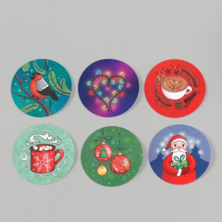 New Year Stick Paper "Santa Claus" d = 2.5 cm 252 pcs in roll-5