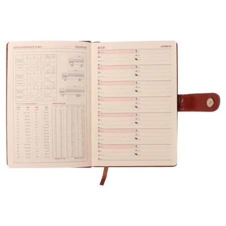Organizer A5, 100 sheets in a ruler, PVC cover with a knife, brown-2