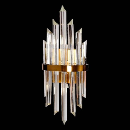 Sconces st. SL1178.221.02. Arezzo. 2x40 watts, E14, 22x54 cm, golden color-1