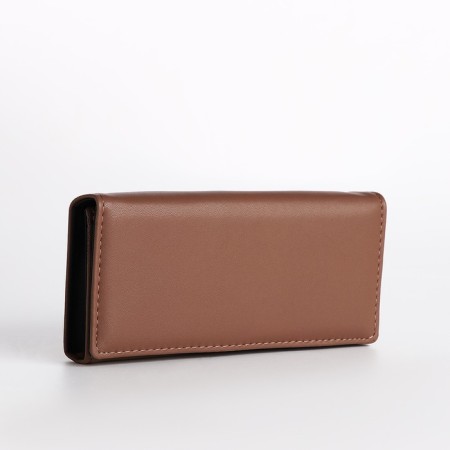 Women's wallet on magnet, beige color
