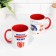 Sublimation mug "My beloved husband", inside red, 320ml
