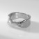 Ring Metal "Trend" twisted mini, color silver size 17