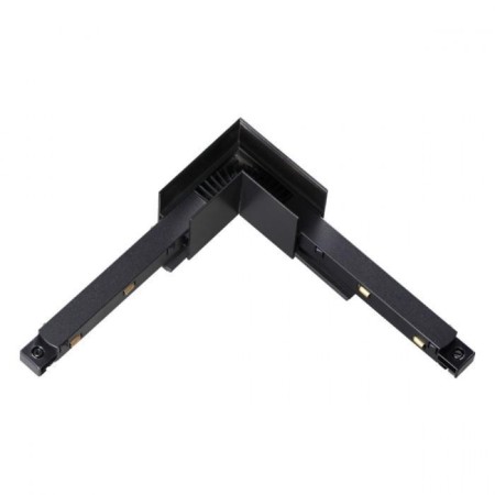 Connector L-shaped flum, black color