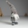 Souvenir Polystone "Santa Claus in a gray knitted cap, with a white beard" Mix 8.5x5x18 cm