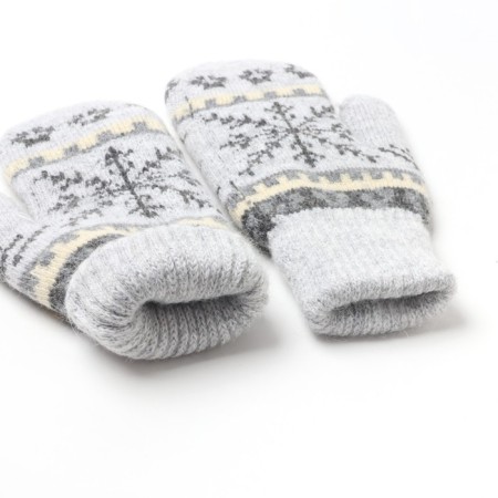 Women's mittens "Snowflake" Color gray, size 20-2