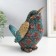 Polystone souvenir "Bird, blue-red snowflakes" sparkles 18.5x10x17 cm