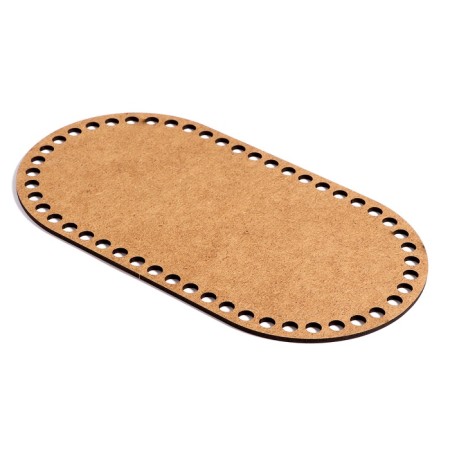 Bottom for knitting, oval - 24.5 × 13 cm, HDF 3 mm-4