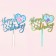 A set of toppers “Happy birthday. Little Mermaid ”, 2 pcs.
