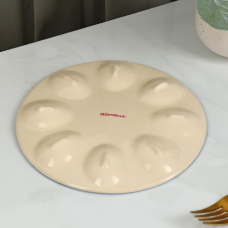 Ceramic stand for eggs “Cherry jam”, D = 19.5 cm-3