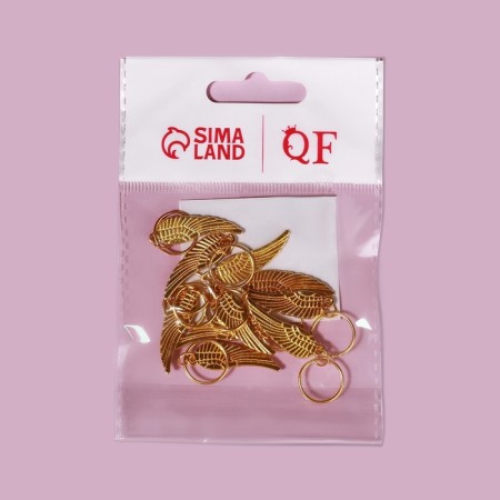 Hair piercing "Wings", 4.1 × 1 cm, 10 pcs, golden color-5
