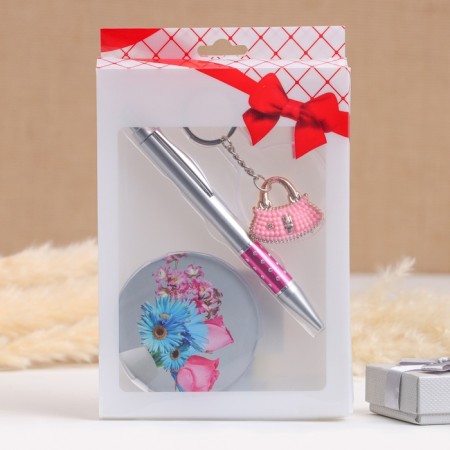 Gift set 2B1 (pen, mirror, keychain)