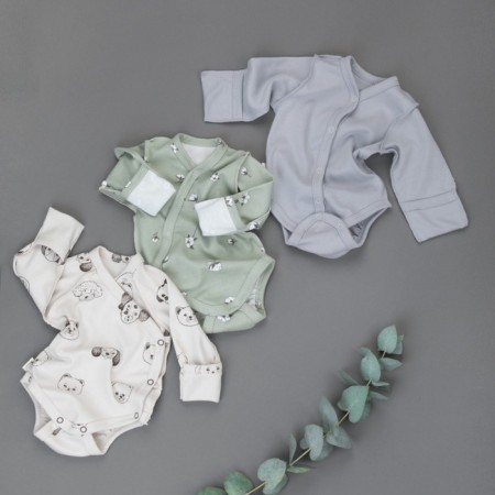 Body Children's Kinderlitto "Soft Cotton", with a long sleeve, height 50-56 cm, 3 pcs-1