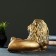 Piggy bank "Leo Lying Small" bronze, 28x15x18cm mix