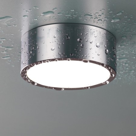 The lamp is built -in moisture -proof Novotech. May, 10W, LED, 58x93x93 mm, chromium color