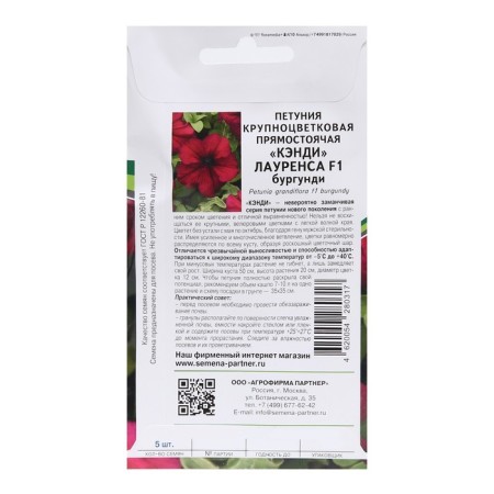 Laurence Petunia flowers, F1, erect, Burgundy,-1