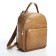 Women's backpack made of artificial leather with lightning, 1 pocket, beige color