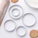 A set of forms for cutting the cookie “Circle”, 5 pcs: 3.1 cm, 3.6 cm, 4 cm, 4.6 cm, 5 cm, silver color